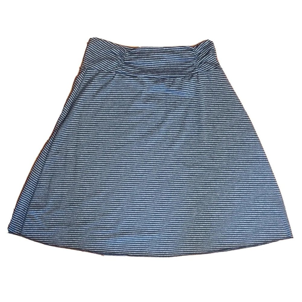 TRANQUILITY by Colorado Clothing Black Gray Striped Skirt Womens Size S Small‎